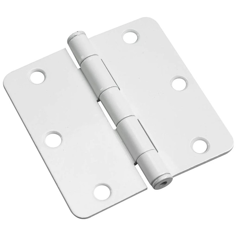 Full Mortise Butt Hinge - Size:3-1/2" - Finish:White - Corner Type:1/4" Radius